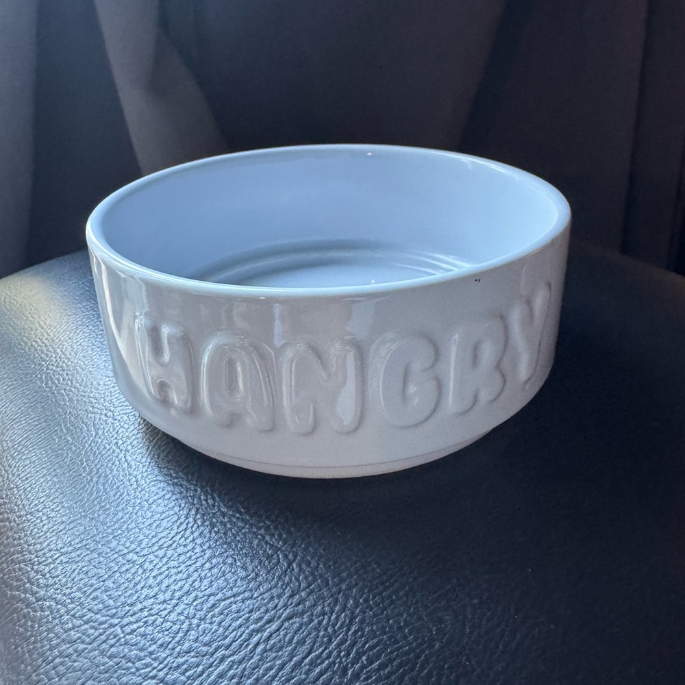 Top Paw White Ceramic Dog Bowl